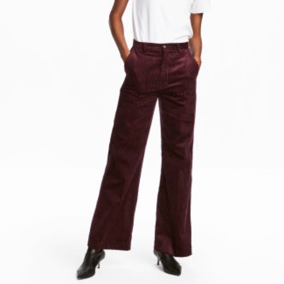 wide leg corduroy pants